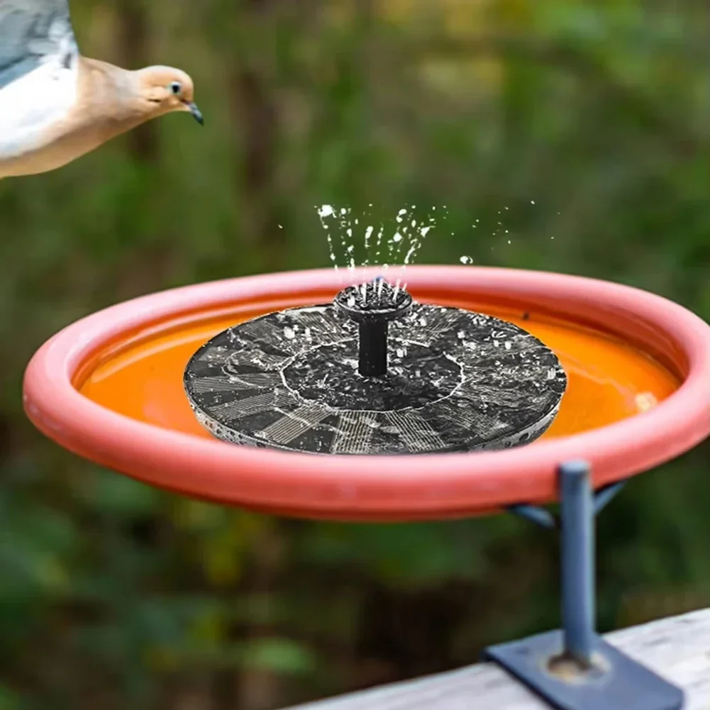 Solar Fountain Pump Floating Solar Panel Bird Baths Water Fountain with 4 Nozzles For Garden Outdoor Water Pool Pond Decor