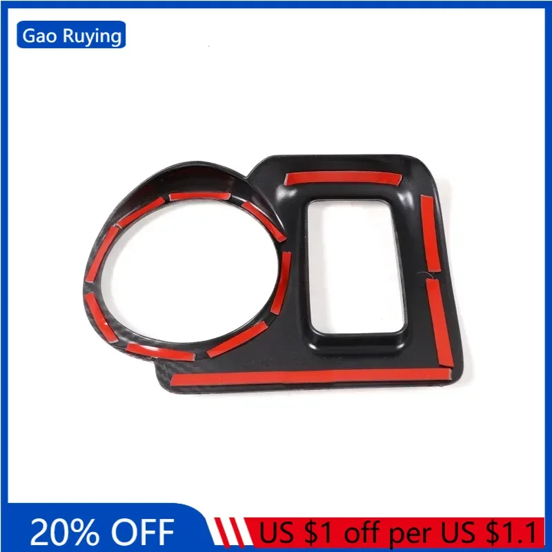 

Gao Ruying For Nissan 370Z 2009-2020 ABS Carbon Fiber Car Center Water Cup Frame Cover Trim Sticker Car Accessories