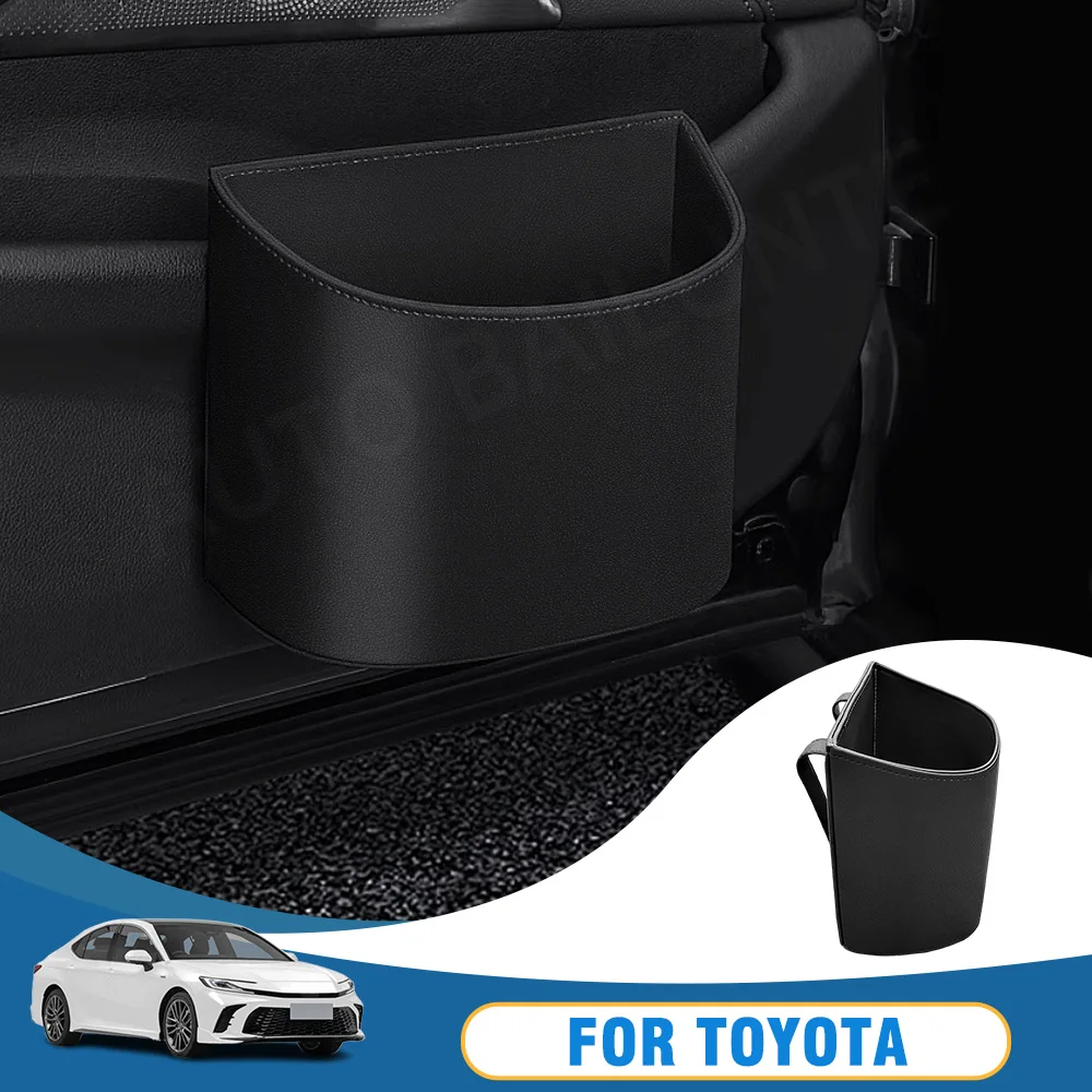 Car Trash Can Hanging Garbage Storage Box Accessories For Toyota Land Cruiser 100 200 Fortuner Highlander Camry 30 40 50 55 70