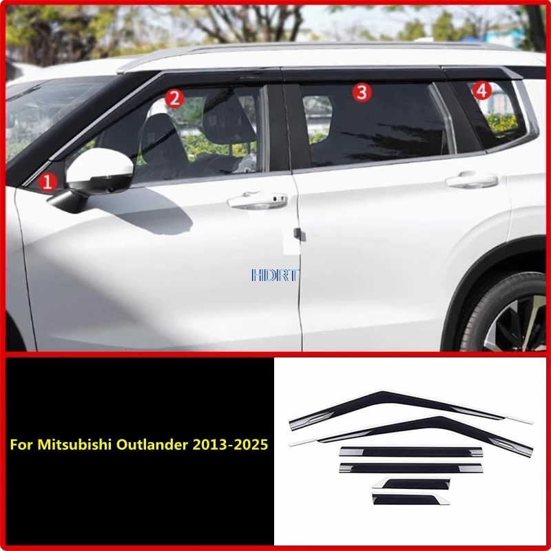 Car Styling Window Visor Deflector Weather Shield Awning Shade Rain Shelter Cover Accessories For Mitsubishi Outlander 2013-2025