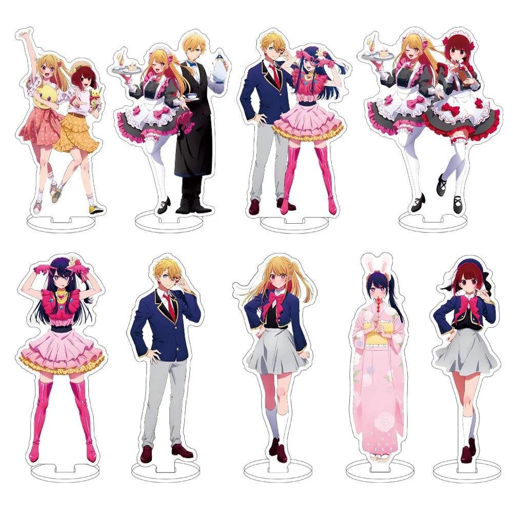 

Anime Figure Oshi No Ko Acrylic Stand Gorou Akuamarin Hoshino Ai Rubii Sarina Standing Model Plate Desk Display Ornament Props
