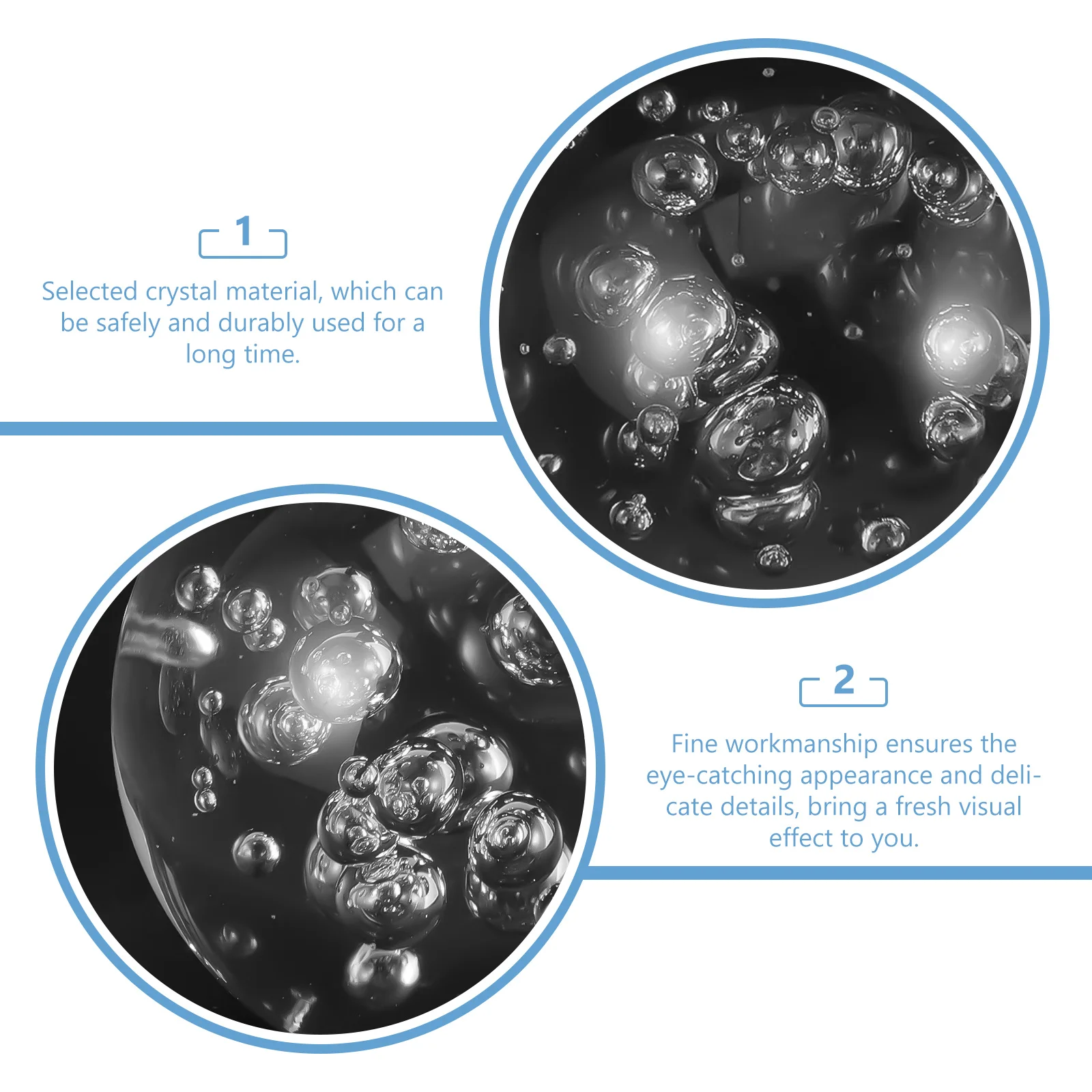 

4Pcs Crystal Ball Decorative Sphere Home Crystal Ball Art Craft for Desktop Decor Indoor Sphere Display Globe Tabletop Craft