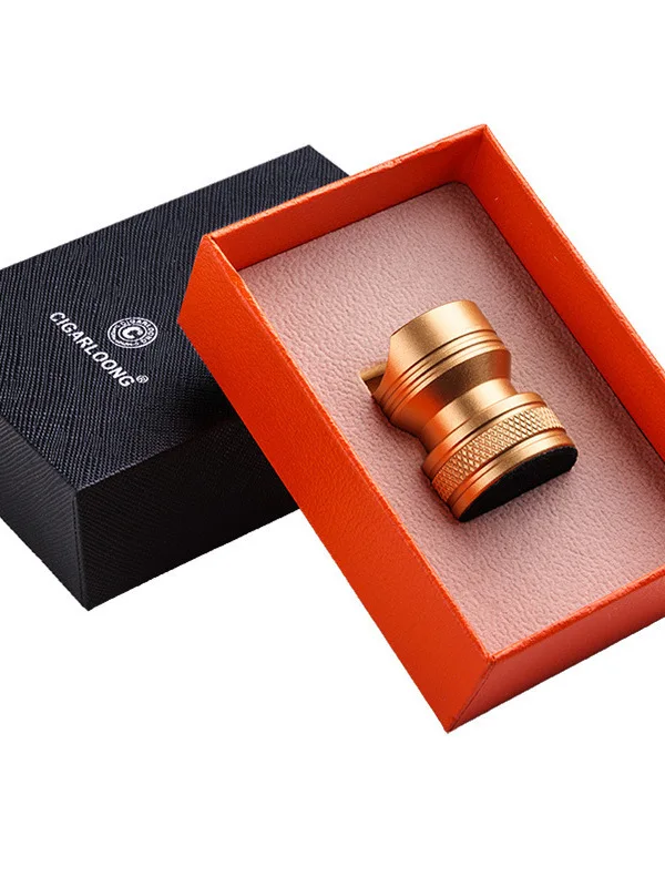 

Portable Large Caliber Cigar Rest Metal Cigar Holder Single Cigar Support Gift Box Set Zipper Packaging Cigar Accessories
