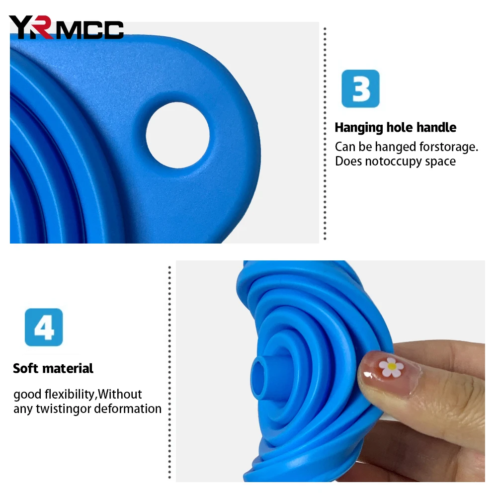 2Pcs Foldable Car Engine Funnel Silicone Liquid 1 2Pcs Foldable Car Engine Funnel Silicone Liquid 1