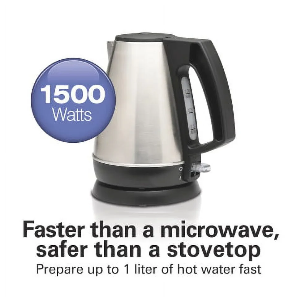 Eletrodomésticos de cozinha em aço inoxidável, Smart Whistle Kettle, Chá preto e café Thermo Pot, Presente, 1 L