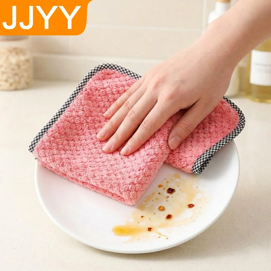 Super Absorbent Microfiber Kitchen Dish Cloth High Efficiency Tableware Household Cleaning Towel Kitchen Tools Gadgets