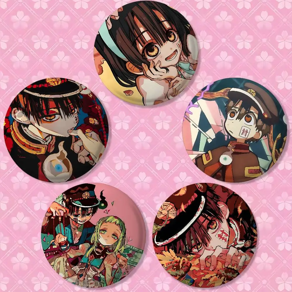 Anime Toilet Bound Hanako Kun Brooches Stylish Ornament Pins Exquisite Round Badge Bag Accessories Jewelry Gifts