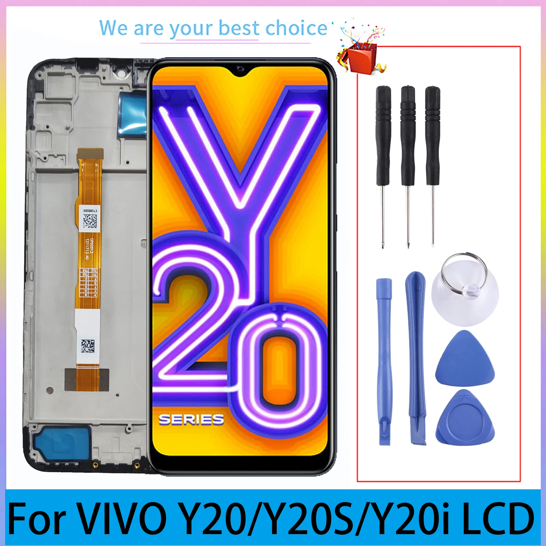 For VIVO Y20 Y20S Y20I Display Origina LCD With Frame Touch Screen V2027 V2032 V2029 Digitizer Assembly