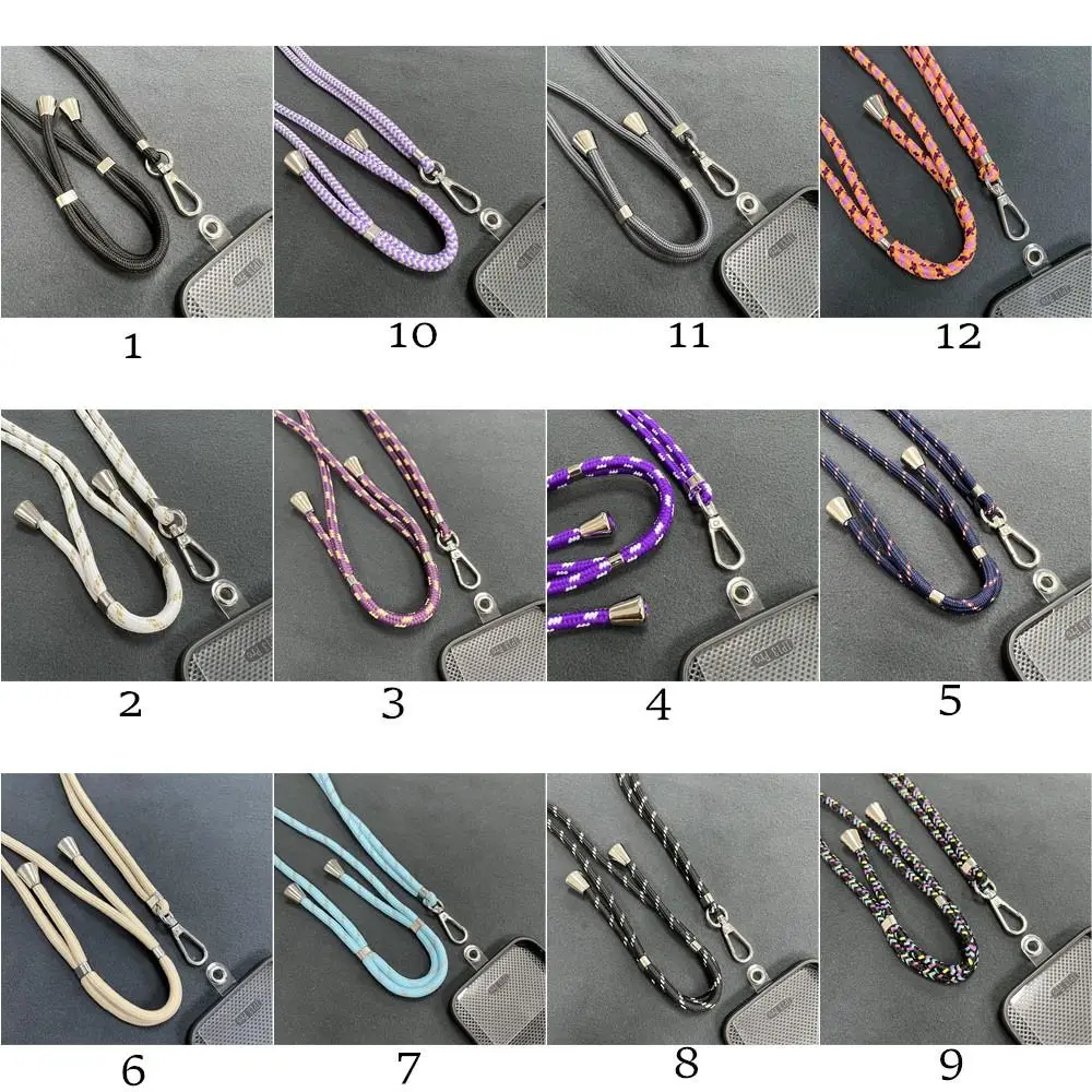 قابل للتعديل أحزمة الهاتف المحمول انفصال طويل الهاتف الرقبة الحبل مكافحة خسر الملونة Crossbody الهاتف الحبل الرجال النساء
