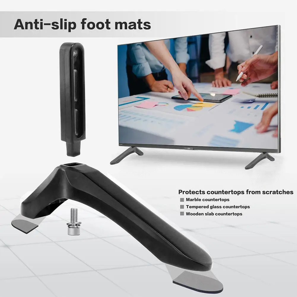 Pieds TV universels en métal avec outils de montage, socle TV, piédestal, support TV, trous de table, distance 5.5 pouces, 1 paire