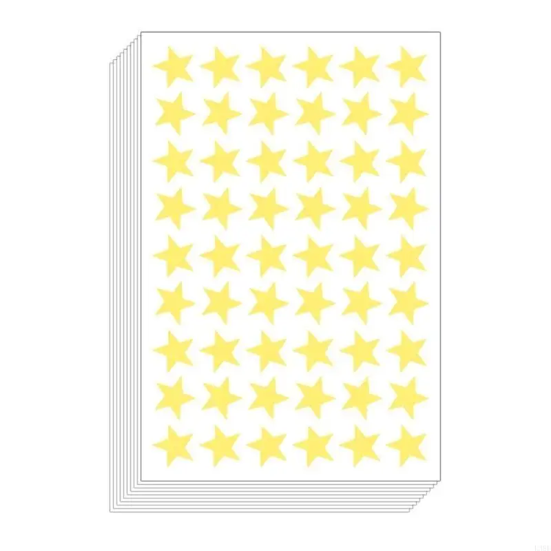 L38E 10Pcs Parent and Teacher Choice Star and Hearts Reward Stickers