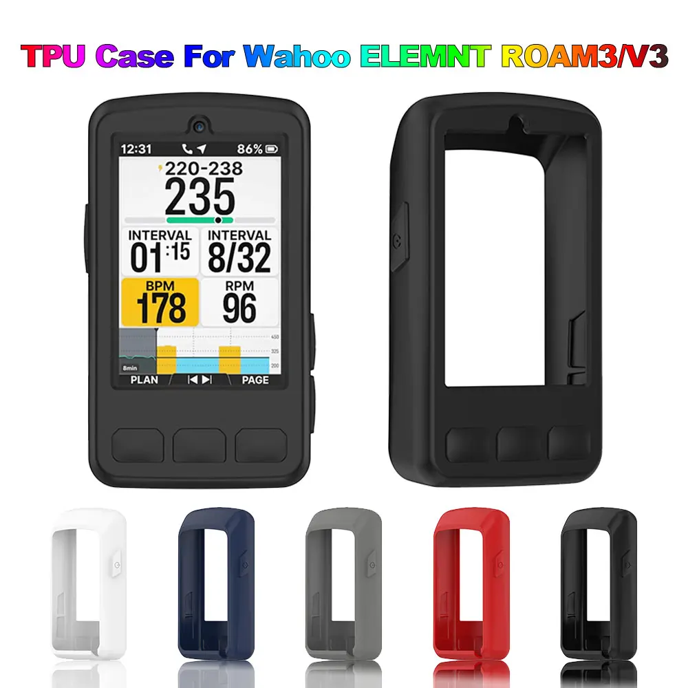Silicone Soft Protective Case Screen Protector Film Cover For Wahoo ELEMNT ROAM V3 ROAM3 GPS Bike Computer Accessories
