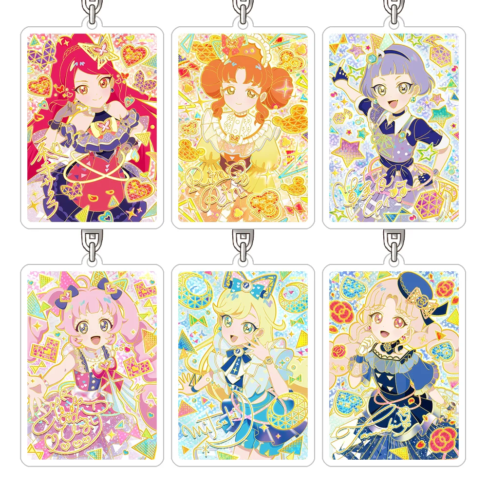 Himitsu no AiPri Himari Aozora Mitsuki Hoshikawa Hoshikawa Mutsuki Sakura Ichijoji Acrylic Keychain Bag pendant anime goods Gift
