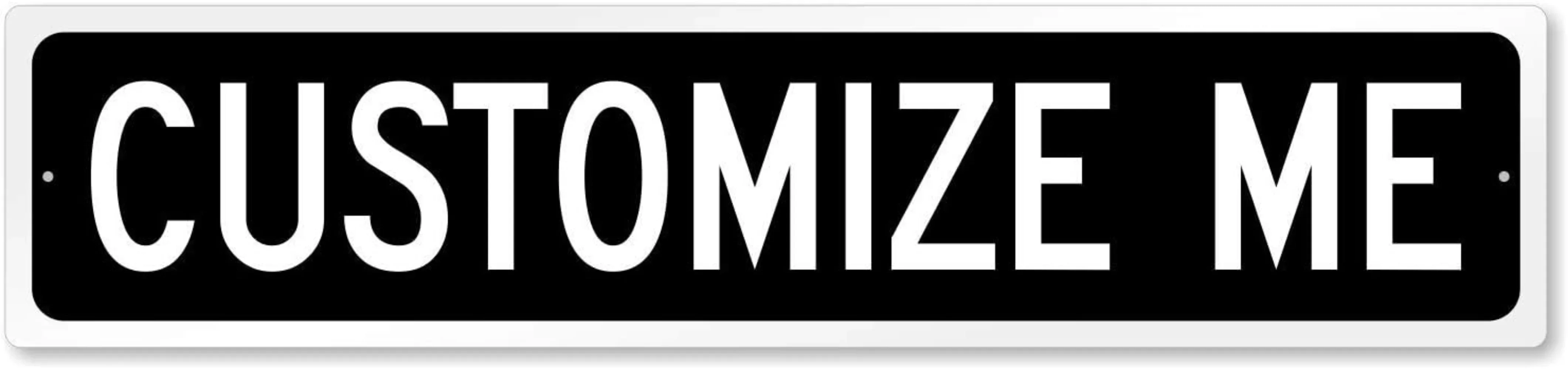 

Sign Black Custom Street Sign Personalized Outdoor Metal Sign for Home Decor Custom Design with Name or Address for Indoor
