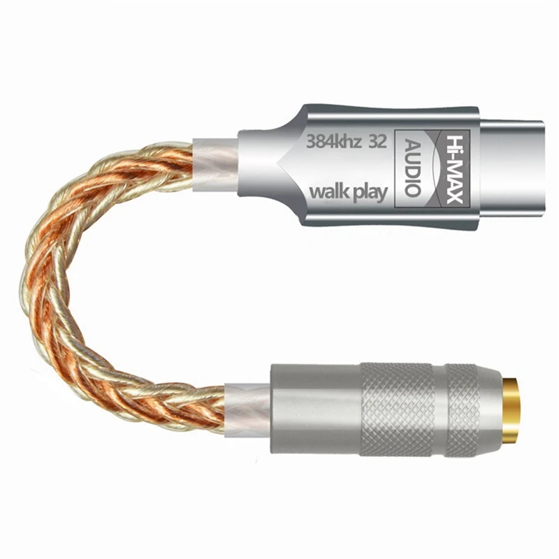 ประเภท C ถึง 3.5 มม.Hifi DAC อะแดปเตอร์หูฟัง USB C ถอดรหัสเสียง AMP อะแดปเตอร์ CB1200AU การ์ดเสียงตัวถอดรหัสดิจิตอล