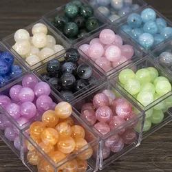 Shiny Starry Round Glossy 8mm 10mm Resin Plastic Loose Beads For Jewelry Making DIY Bracelet Findings