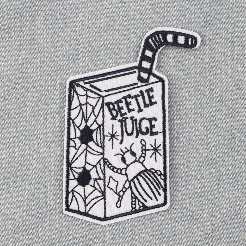 

Embroidered Juice Box Manga Badges DIY Patch on Backpack T-shirt Cool Patches Sew Exquisite Stickers Accessories