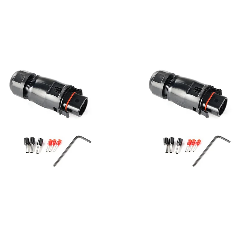2X Solar PV Connector Plug Waterproof IP68 4000V 40A For Solar PV System Panel Parallel Protection Kit LY01-Male-B51B
