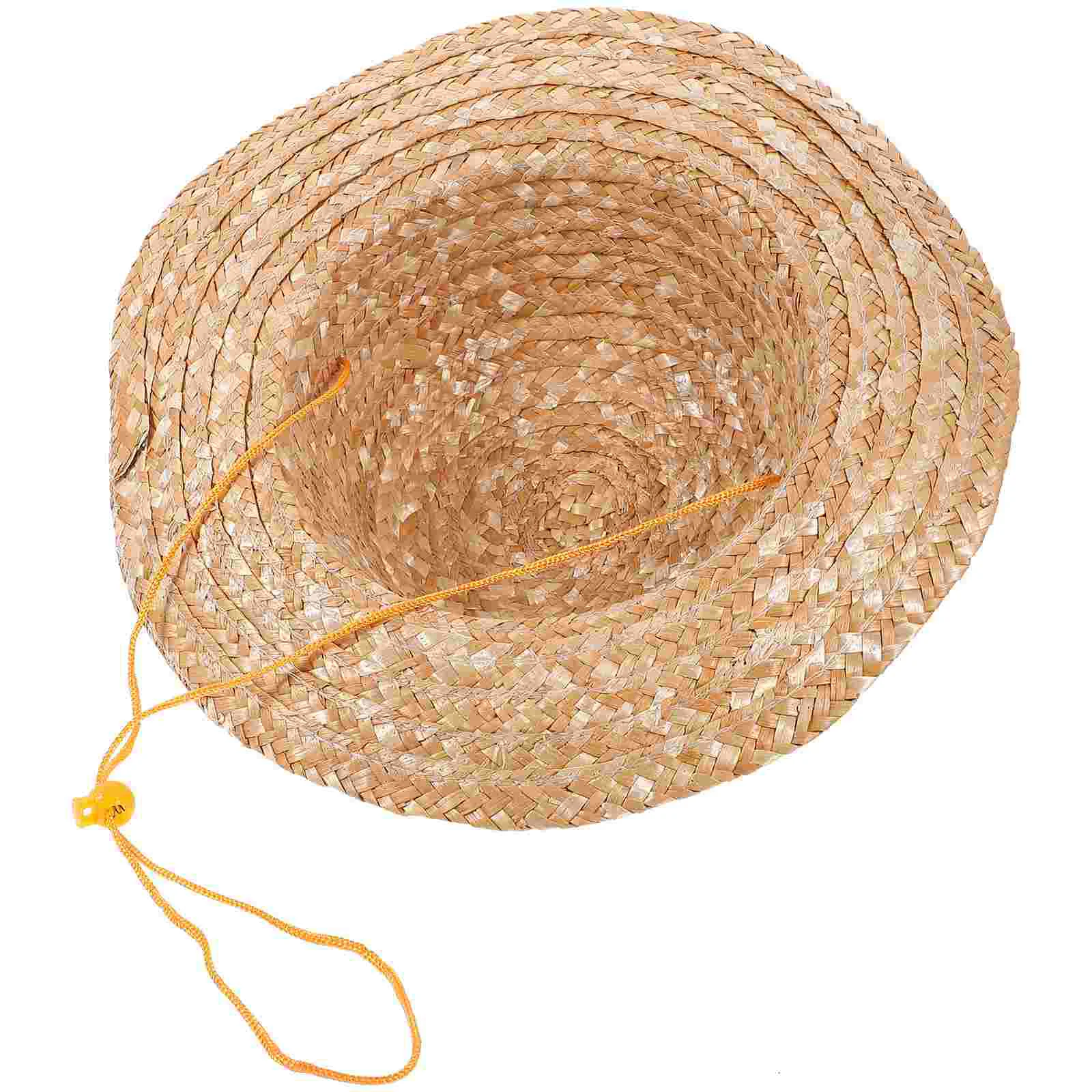 Children's Straw Hat Beach Hats for Kids Farmer Costume Western Party Decorations