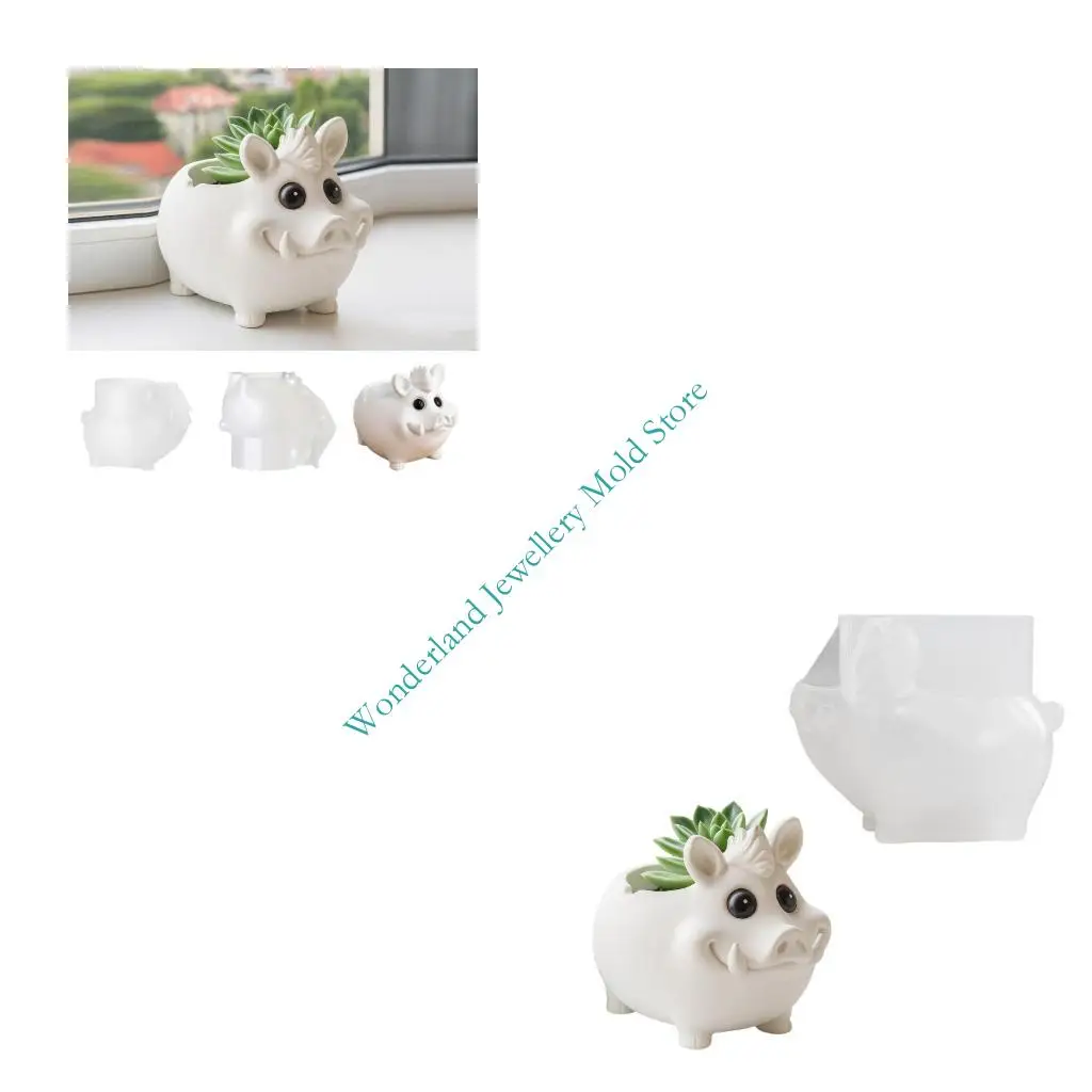 H7EB Leicht zu lösende Form in Wildschweinform, detailliertes Design für die Kunstharzherstellung, Schmuckherstellung und