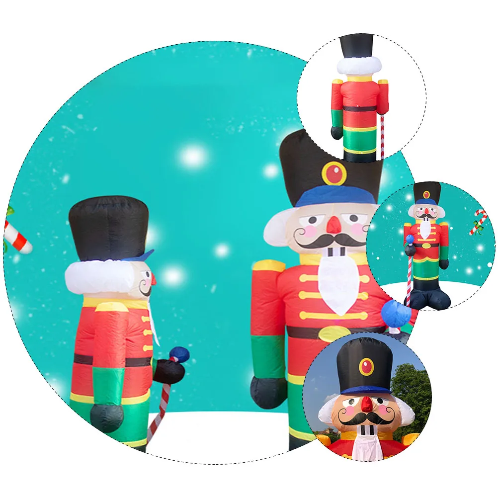 

Inflatable Santa Claus Decoration Father Christmas High Quality Polyester Cloth