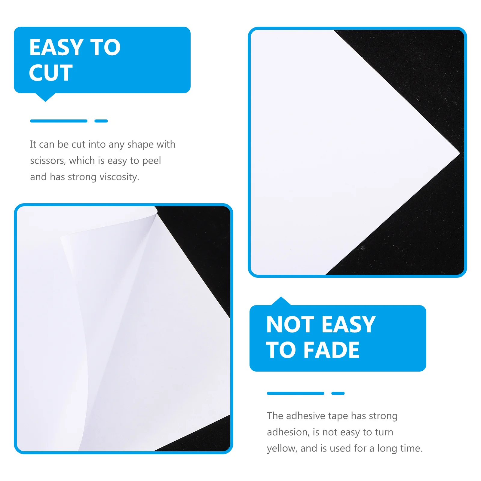 

50Pcs Adhesive Label Sheets Clear Single Sided Tape for DIY Crafts Scrapbooking Home Decor Photo Craft Tape Adhesive Sheets