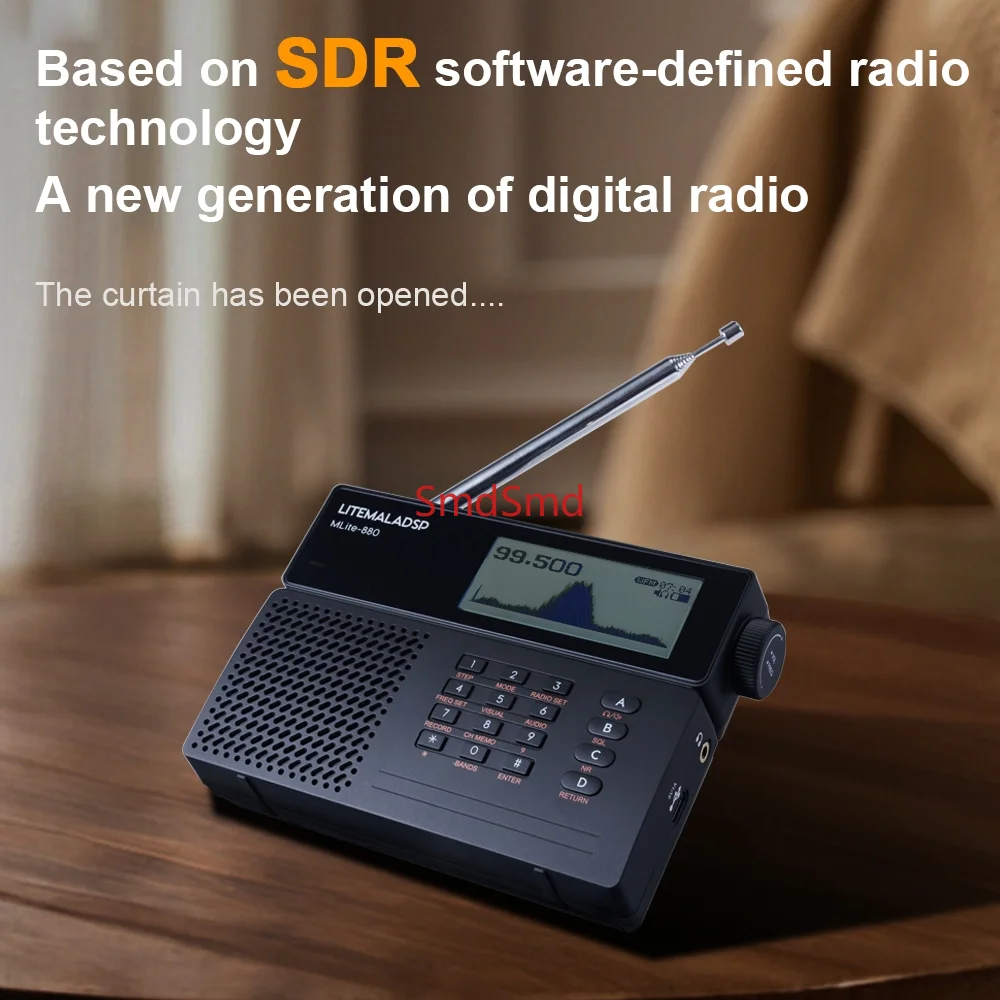 MLite-880 2026 New Digital Portable Radio SDR  Malahi team Genuine Licensed Full-band Receiver with 5000mAh Battery
