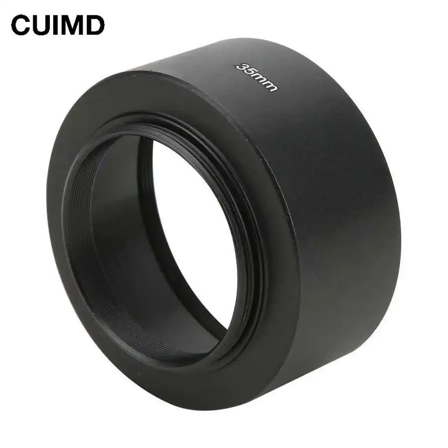 เลนส์ฮูดโลหะอลูมิเนียมอัลลอยด์ F1.4 35มม. F1.7/50มม. เลนส์กล้องวงจรปิดดิจิทัลเลนส์กล้องส่วนเลนส์ฮูด