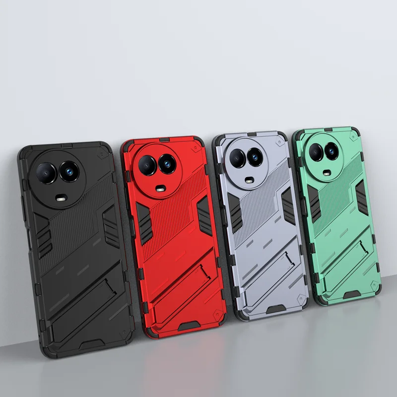 

For Realme 11 5G Global Cover Case For Realme 11 5G Case Funda Armor Shockproof KidStand Hard PC Protective Phone Bumper