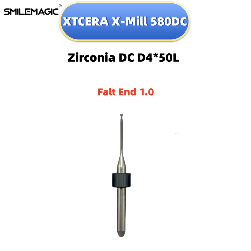 Dental Lab XTcera X-Xill 580 DC Zirconia PMMA Milling Burs DC/NC Coating CADCAM Cutters Dental Laboratory Equipment Shank  4MM