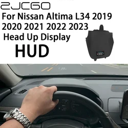 ZJCGO Auto HUD wyświetlacz samochodowy budzik z projektorem wyświetlacz przezierny prędkościomierz szyby dla Nissan Altima L34 2019 2020 2021 2022 2023