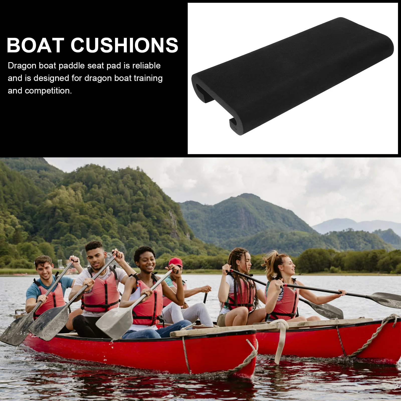 Dragon Boat Butt Pad Cushion Inflatable Kayak Racing Gifts Outdoor Paddles Black Seat Saddle