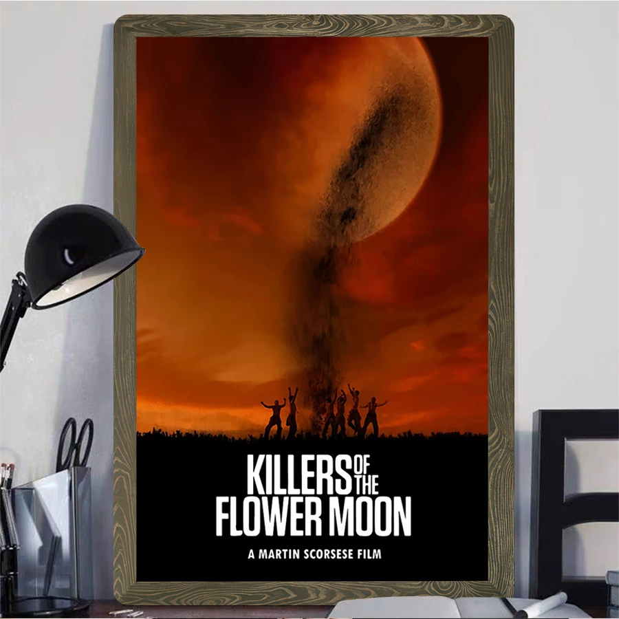 ملصق فيلم Killers of the Flower Moon Martin Scorsese لوحة جدارية معدنية مزخرفة حديدية لغرفة السينما المنزلية #2