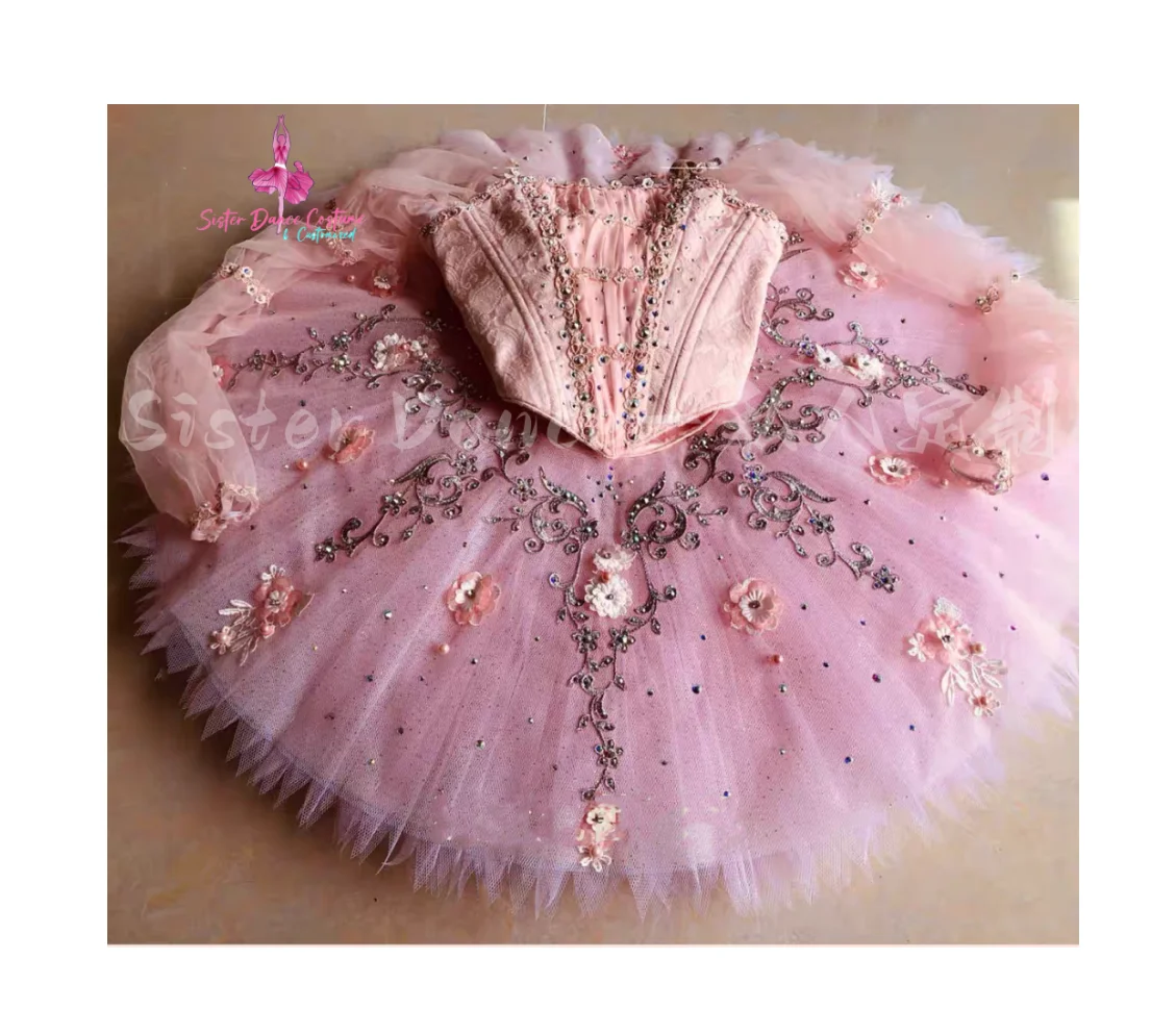 

2024 New Professional high-end ballet tutu fairy doll and other roles tailored for adult children's competition dress