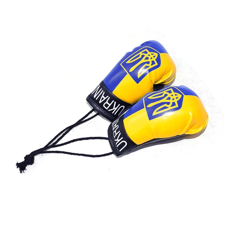 Accesorios fotografía recién nacido 10cm, Mini guante boxeo simulación, guantes con bandera boxeo para sesión