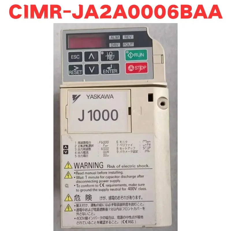 

Second-hand CIMR-JA2A0006BAA CIMR JA2A0006BAA Inverter Tested OK