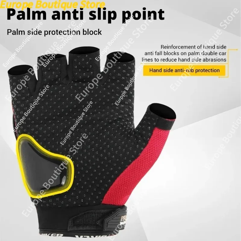 Touch Screen Breathable Summer Half Finger Mesh Motorcycle Gloves For Motorbike Motocross Racing Riding view 3