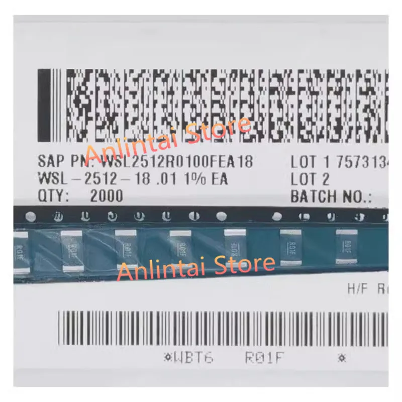 Resistor de película gruesa piezas, 100 RL0805FR-7W0R18L, 0805, 180mΩ, ± 1%, 250mW, RC0805FR-07300RL, 300Ω, ± 1%, 125mW, SMD