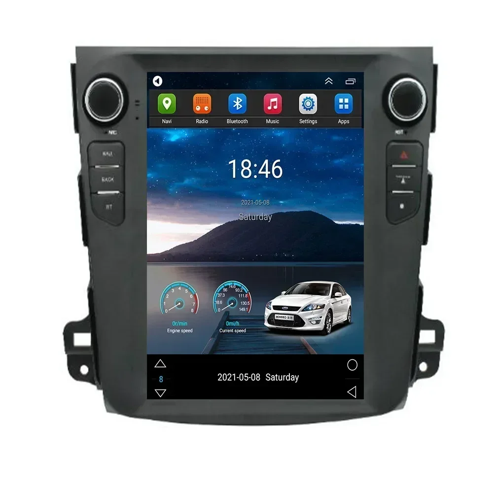 For Tesla Style 2 Din Android 13 Car Radio For Mitsubishi Outlander 2006-2012 Multimedia Video Player GPS Stereo Carplay Camera