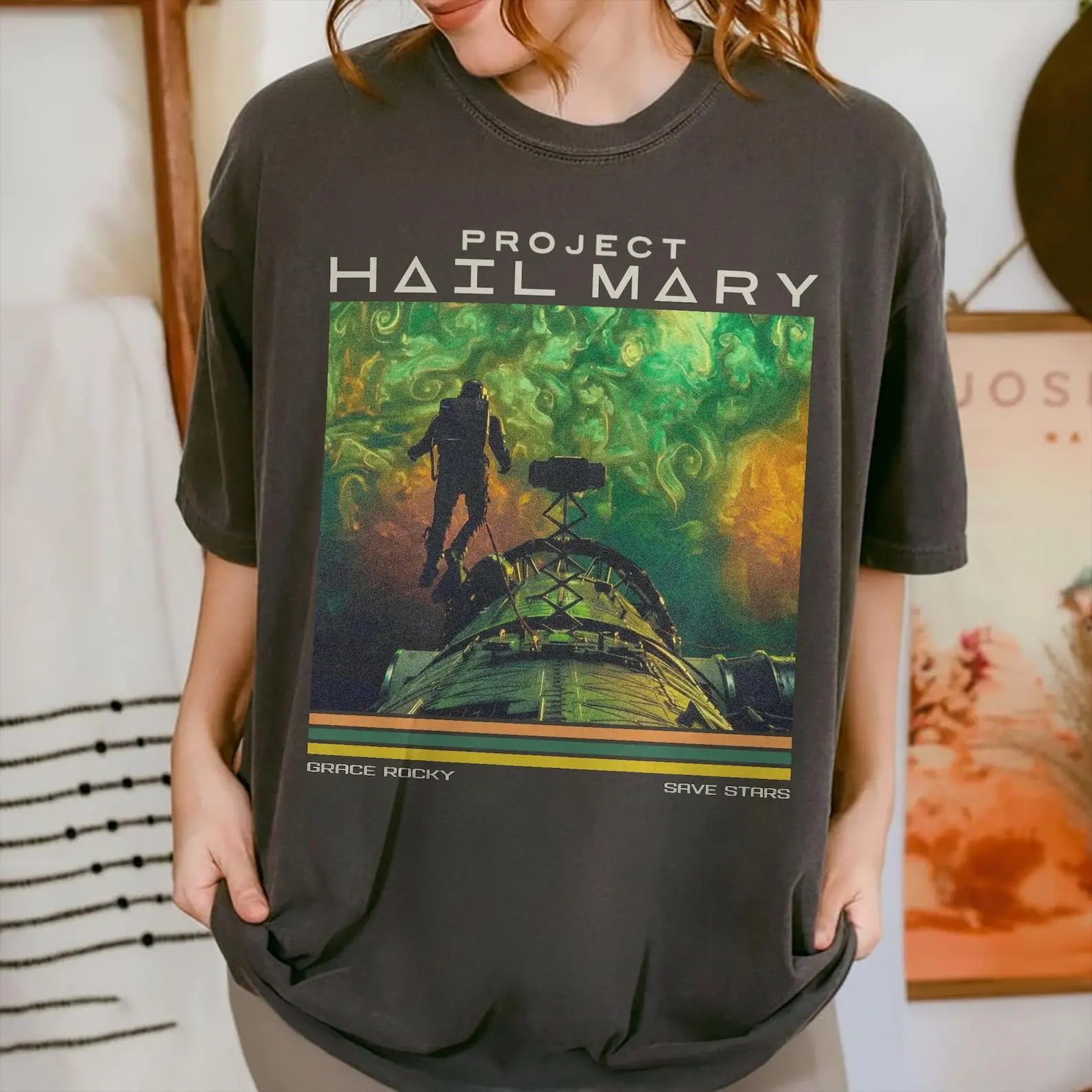 Project Hail Mary Spacecotton Shirt, Grace Rocky Save Stars, Andy Weir Fan Gift, Sci-Fi Book Lover Tee