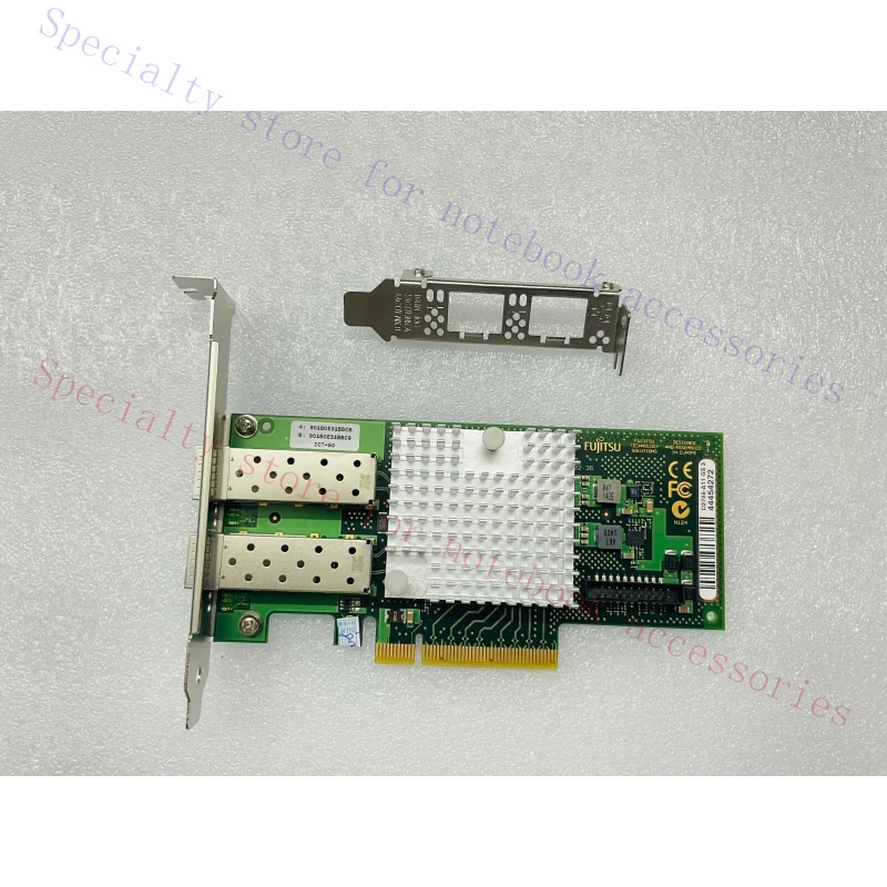 Сетевая карта R+ для FUJITSU D2755-A11 (INTEL X520-DA2) 10G с двумя портами SFP+ Ethernet, в комплекте оба крепления