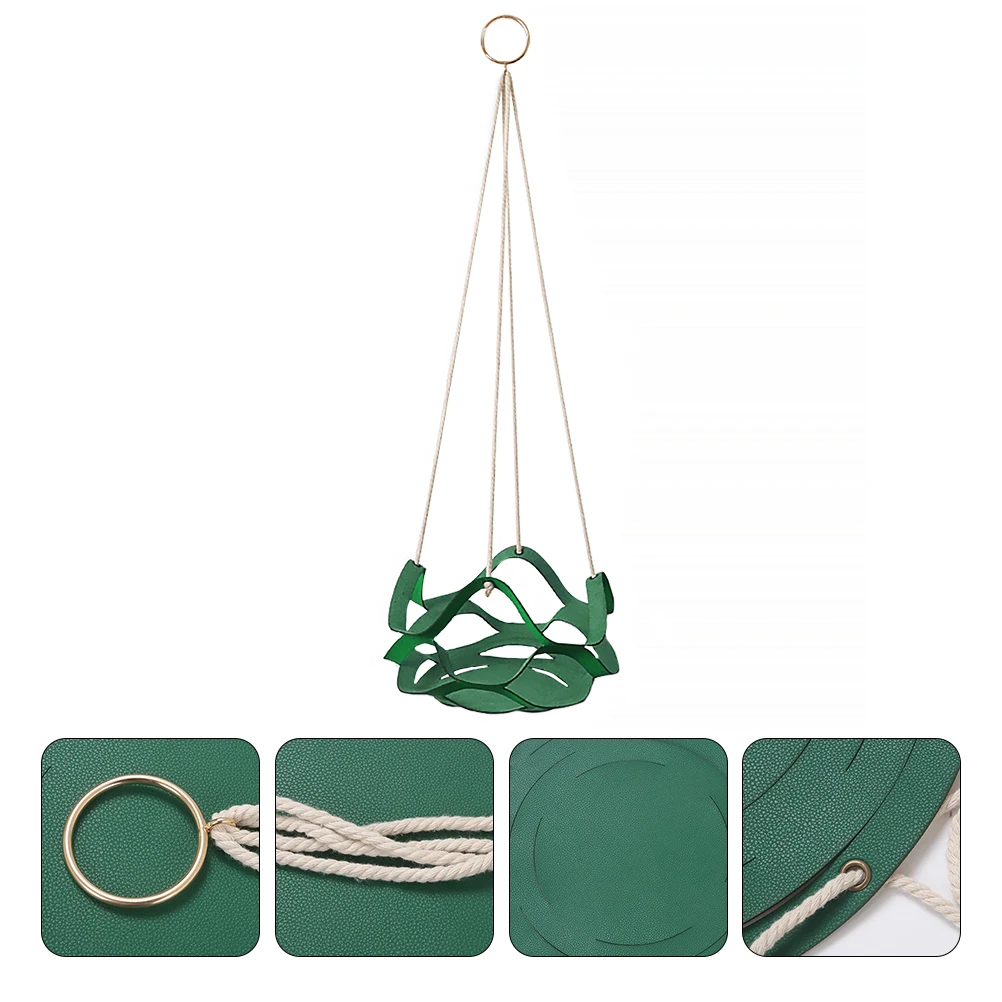 Pu Flowerpot Basket Hanging Planter Holder Multi-Layer Indoor Outdoor Decor Modern Plant Hanger Potted Plant Basket
