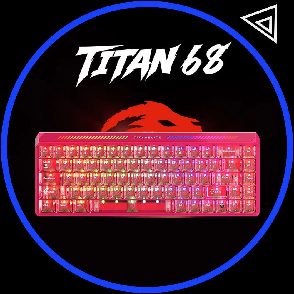 FGG Madlions TITAN68 Turbo ESports Hall Effect Keyboard Wired Magnetic Switch Gaming Keyboard 8000Hz RT0.001mm PC Accessories