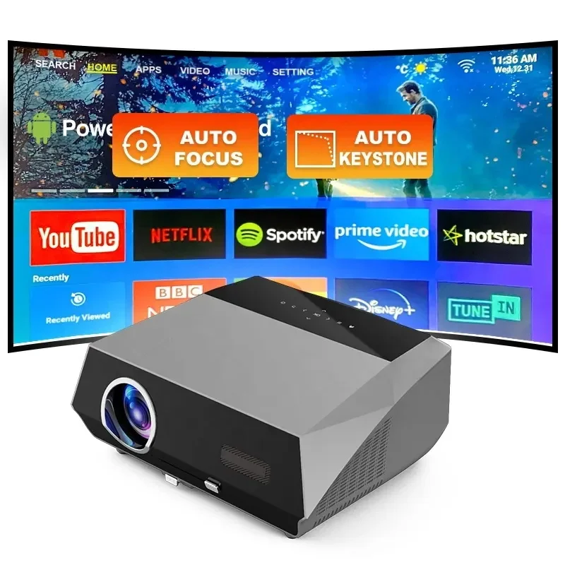 

OEM/ODM High Definition Proyector 1920*1080P 143000Lumens Video Autofocus 4K Projector Tv Home Theater Mapping Projector 4K