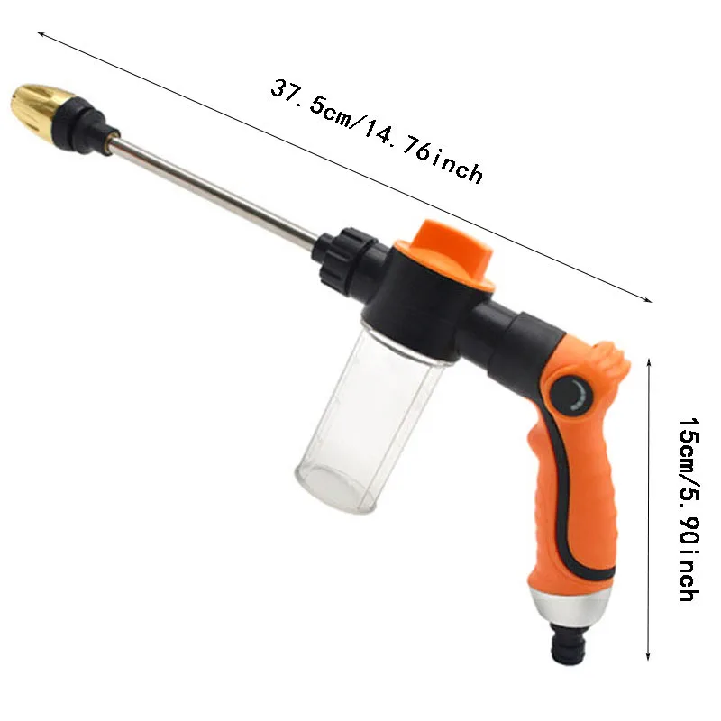 Multi-functional Garden Water Gun Hose Nozzle Long Rod Watering Irrigation Spray Guns High-pressure Foam Kettle Car Washing Gun view 4