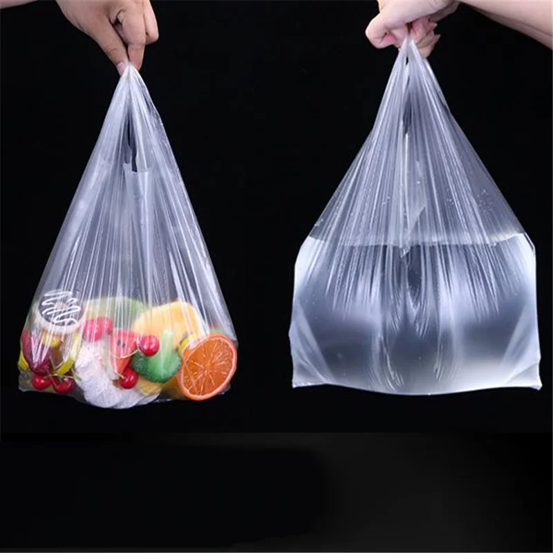 15-26cm/20-30cm/24-37cm/28-48cm 500 Pcs/pack Transparent Bags Shopping Bag Supermarket Plastic Bags With Handle Food Packaging