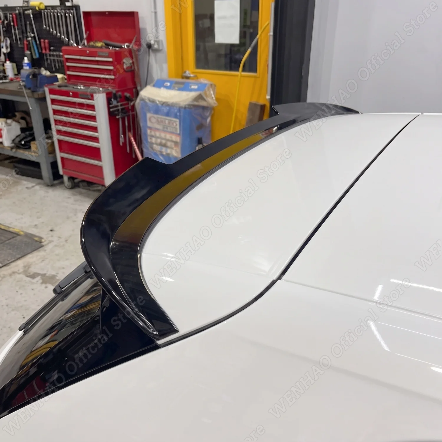 Car Rear Roof Spoiler Wings For Volkswagen CC Arteon Shooting Brake TDI TSI R 2020-2026 Gloss Black Tuning Spoiler Caps Bodykits