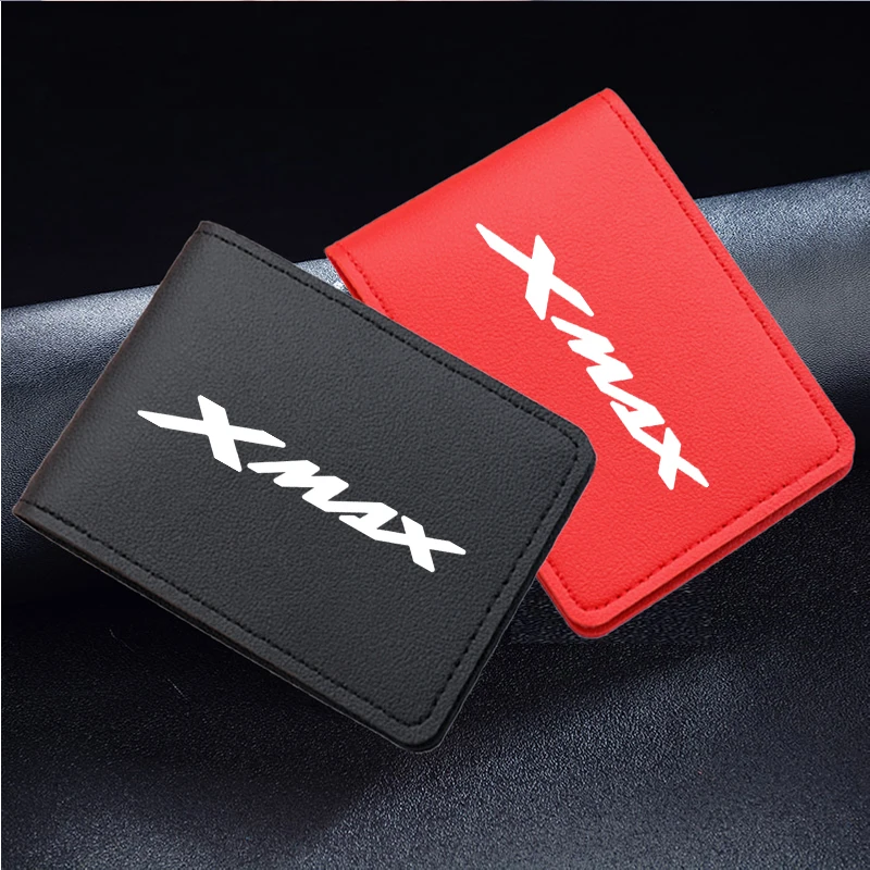 6 Card Slot Auto Driver License Bag Motor Card Holder Soft PU Leather on Cover for YAMAHA XMAX 300 XMAX300 X-MAX 2025 LOGO GIFTS