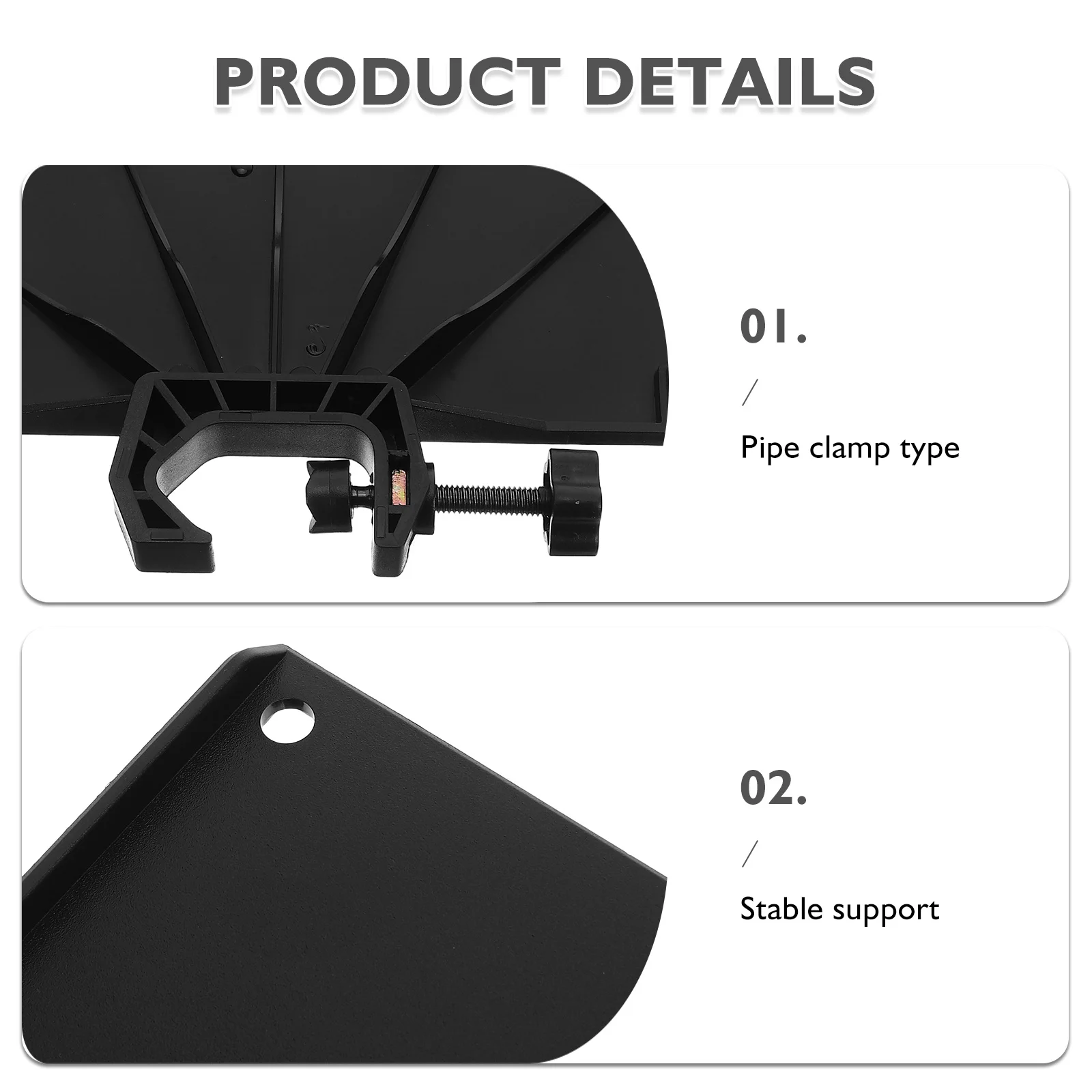 2Pcs Microphone Stand Tray Clip on Holder for Sound Card and Devices Sturdy Mounting Solution for Broadcast Setups