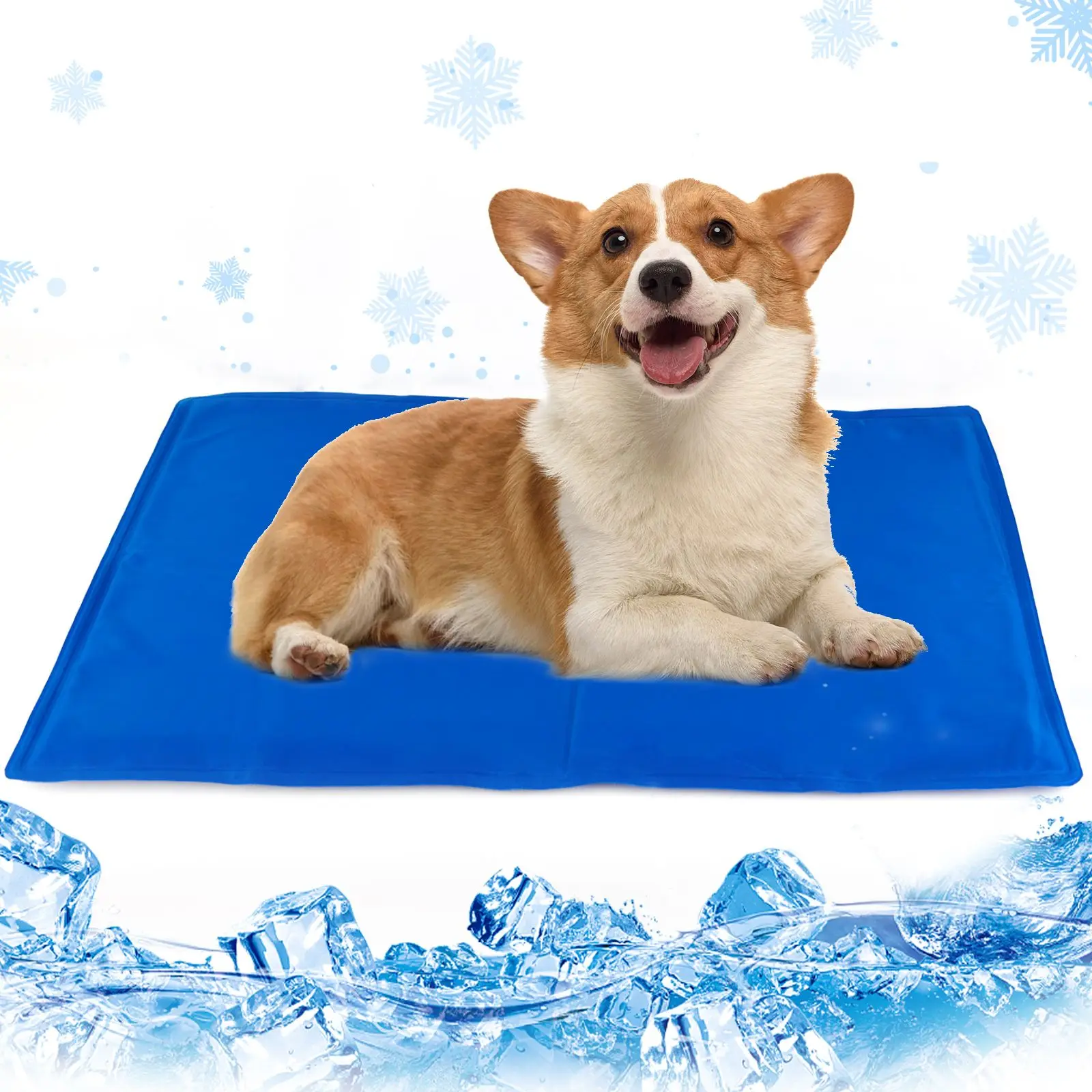 Pet Cooling Pad for Dogs and Cats, Pressure Activated Dog Cooling Pad, No Water or Refrigeration Required, Non-Toxic Gel